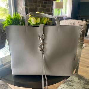 Rebecca Minkoff Megan Perla Light Gray Leather Tote